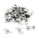 Terpo Komplet 50 inox sponk za terasne deske z 7-mm utorom, vijaki Torx T15, srebrna Gradbeni materiali in pripomočki