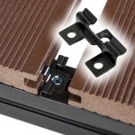 Terpo Komplet 50 inox sponk za terasne deske z 8-mm utorom, vijaki Torx T15, črna Gradbeni materiali in pripomočki