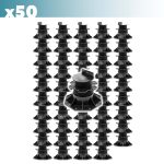 Terpo Komplet 50 nastavljivih podstavkov za terasne deske, planke in plošče 60–138 mm – nosilnost 2.700 kg Gradbeni materiali in pripomočki