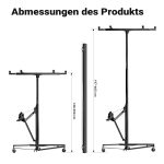 Terpo Komplet dvigala za plošče 68 kg s podaljškom 140 cm, delovna višina do 4,65 m Delavnica in orodje