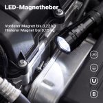Terpo Komplet magnetnih dvigal z LED 5-delni – teleskopska magnetna palica do 80 cm, okroglo in oglato ogledalo za pregled, z žepno svetilko