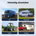 Terpo Komplet osvetlitve za prikolico s 7-polnim vtičem – 2 zadnji luči, luči za tablico, meglenka, reflektorji in kabli za varno osvetlitev