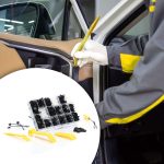 Terpo Komplet pritrdilnih sponk za avto 703 delov z orodjem za demontažo – raztegljive kovičnice, slepi čepi in vijaki za obloge notranjosti in motorna kolesa