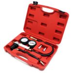 Terpo Kompresijski tester za bencinske motorje z adapterji, v kovčku – za diagnostiko puščanja valjev