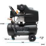 Terpo Kompresor za stisnjen zrak 1100 W – mere 540 x 260 x 600 mm Delavnica in orodje