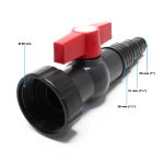 Terpo Krogelni zaporni ventil Ø 58 mm za tlačni ribniški filter, oznaka 50977-26 Vrtna oprema