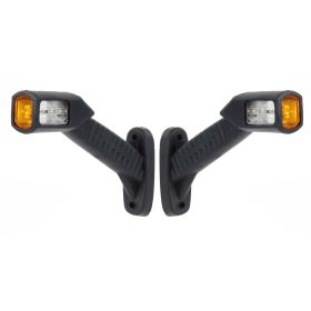 Terpo 2x Kvadratne LED stranske luči 12V, homologacija E-mark – za prikolice in karavane