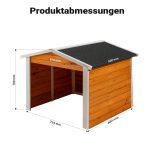 Terpo Lesena garaža za robotsko kosilnico 87 × 80 × 70 cm – smrekov les