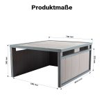 Terpo Lesena garaža za robotsko kosilnico z ravno streho 80 × 70 × 38 cm – siva