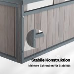 Terpo Lesena garaža za robotsko kosilnico z ravno streho 80 × 70 × 38 cm – siva