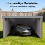 Terpo Lesena garaža za robotsko kosilnico z ravno streho 80 × 70 × 38 cm – siva