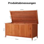 Terpo Lesena vrtna zabojska omara s pokrovom 127 × 55 × 60 cm – laziran smrekov les