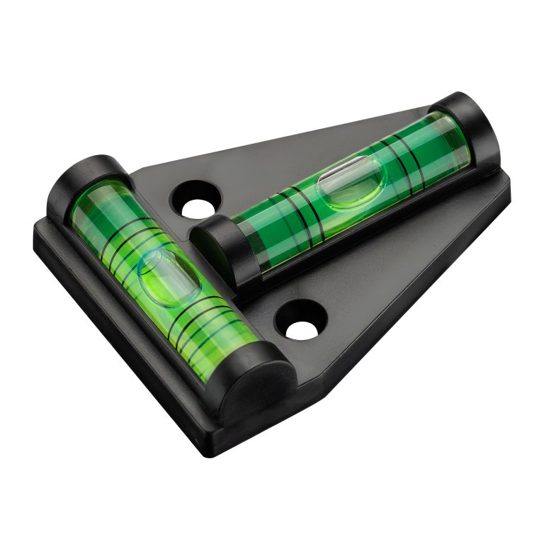 Terpo Magnetna križna libela z 2 merilnima cevema – kompaktna mini libela iz ABS z magnetno hrbtno stranjo za avtodome, gospodinjstvo in gradbeništvo