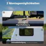 Terpo Magnetna križna libela z 2 merilnima cevema – kompaktna mini libela iz ABS z magnetno hrbtno stranjo za avtodome, gospodinjstvo in gradbeništvo
