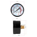 Terpo Manometer 0–12 bar, Ø 52 mm – aksialni DN8, 1/4 palca