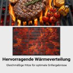 Terpo Masivna litoželezna rešetka za žar 67 × 40 cm – debelina 14 mm