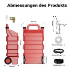 Terpo Mobilna tank postaja 60 l s 12 V črpalko – prenosni rezervoar za dizel in bencin, pretok 840 l/h