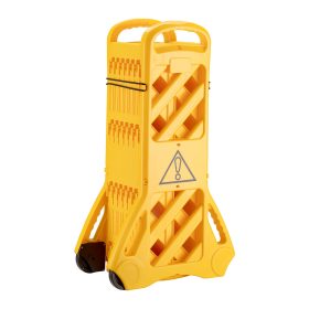 Terpo Mobilna zložljiva ograja 60x32x101 cm, raztegljiva do 3,9 m, s kolesci – plastična zapora za območja