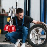 Terpo Mobilni stroj za uravnotežanje pnevmatik, za pesta 3,8–10,2 cm, za avtomobile in motorje
