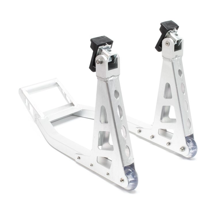Terpo Motoristično stojalo za sprednje kolo 200–238 mm, 317 kg, aluminijasto – montažni stojnik