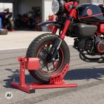 Terpo Motoristično stojalo za sprednje kolo z gugalnikom 13–17" (90–130 mm), jekleno