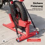 Terpo Motoristično stojalo za sprednje kolo z gugalnikom 13–17" (90–130 mm), jekleno