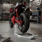 Terpo Motoristično stojalo za zadnje kolo 245–360 mm, 317 kg, aluminijasto – montažni stojnik