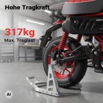 Terpo Motoristično stojalo za zadnje kolo 245–360 mm, 317 kg, aluminijasto – montažni stojnik