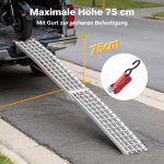 Terpo Nakladalna rampa za motor, ATV in quad 310 cm, 540 kg, zložljiva aluminijasta