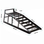 Terpo Set 2 nakladalnih ramp do 2 t s podaljški 915x350x275 mm, jeklene – servisne rampe za nizka vozila