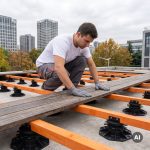 Terpo Nastavljiv podstavek za terasne deske 40–70 mm – naklonska izravnava 5 %, 600 kg Gradbeni materiali in pripomočki