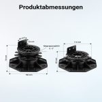 Terpo Nastavljiv podstavek za terasne deske 40–70 mm – naklonska izravnava 5 %, 600 kg Gradbeni materiali in pripomočki