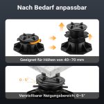Terpo Nastavljiv podstavek za terasne plošče 40–70 mm – naklonska izravnava 5 %, 600 kg Gradbeni materiali in pripomočki