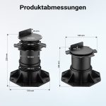 Terpo Nastavljiv podstavek za terasne deske, planke in plošče 140–210 mm – nosilnost 2.700 kg Gradbeni materiali in pripomočki