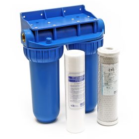 Terpo 2-stopenjski vodni filter 10″, 5 µm, 1/2″, NW-BR10B2, 280 × 150 × 355 mm Vodni filtri