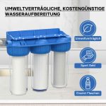 Terpo 3-stopenjski vodni filter 10″, 5 µm, 3/4″, NW-BR10B4, 400 × 160 × 360 mm Vodni filtri