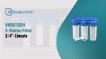Terpo 3-stopenjski vodni filter 10″, 5 µm, 3/4″, NW-BR10B4, 400 × 160 × 360 mm Vodni filtri