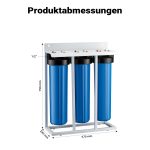 Terpo 3-stopenjski vodni filter 20 palcev 5 µm – sediment, granulat in ogljikov blok, priključek 1 palec