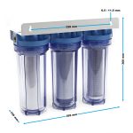 Terpo 3-stopenjski vodni filter 10″, 5 µm, 1/2″, ohišje 395 × 155 × 360 mm, izvedba NW-PR103 Vodni filtri