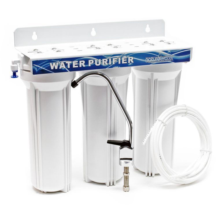 Terpo 3-stopenjski vodni filter 10″, 5 µm, 1/4″ hitri priključek, NW-PR303, 420 × 130 × 345 mm, s pipo Vodni filtri