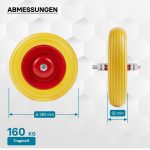 Terpo Nepredirno PU kolo za samokolnico 4.00-8, 100 × 400 mm – nosilnost 160 kg