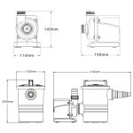 Terpo Obtočna črpalka za bazen 4500 l/h, 50 W – IPX8, višina črpanja 5,3 m