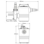 Terpo Obtočna črpalka za bazen 7500 l/h, 80 W – IPX8, višina črpanja 7 m