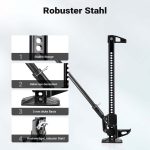 Terpo Offroad dvigalka (Farm Jack) 20″ 3000 kg z višino dviga 125–400 mm – mehanska dvigalka iz jekla za terenska vozila, SUV-je, ATV-je in prikolice