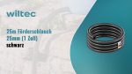 Terpo Ojačana spiralna sesalna cev Ø 25 mm, 25 m – črn PVC