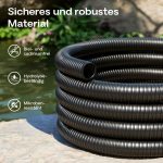 Terpo Ojačana spiralna sesalna cev Ø 40 mm, 10 m – črn PVC, UV-odporna