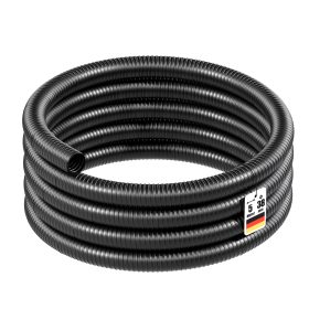 Terpo Ojačana spiralna sesalna cev Ø 38 mm, 5 m – črn PVC za vodo in ribnik