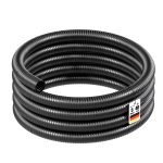 Terpo Ojačana spiralna sesalna cev Ø 40 mm, 5 m – črn PVC za vodo in ribnik