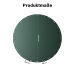 Terpo Okrogla prevleka za bazen Ø 460 cm – črno-zelena PE, 200 g/m²