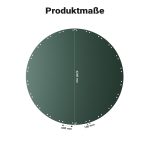 Terpo Okrogla prevleka za bazen Ø 420 cm – črno-zelena PE, 200 g/m²
